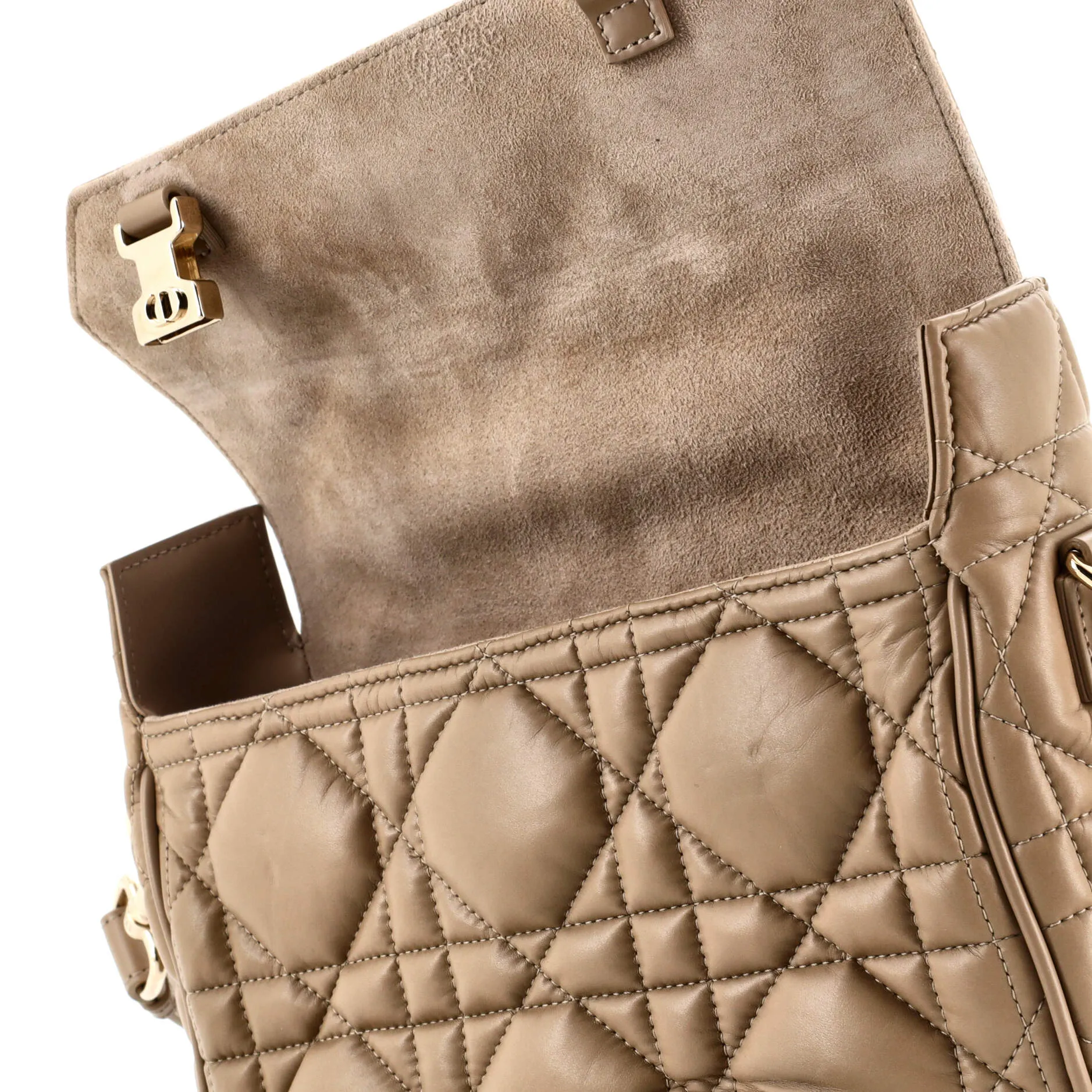 Diorcamp Messenger Bag Padded Macrocannage Quilt Calfskin Small