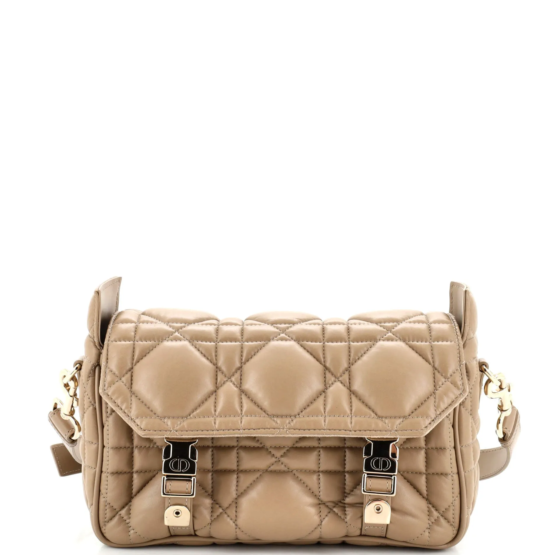 Diorcamp Messenger Bag Padded Macrocannage Quilt Calfskin Small