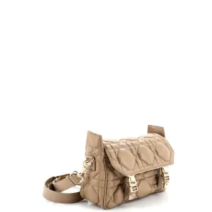 Diorcamp Messenger Bag Padded Macrocannage Quilt Calfskin Small