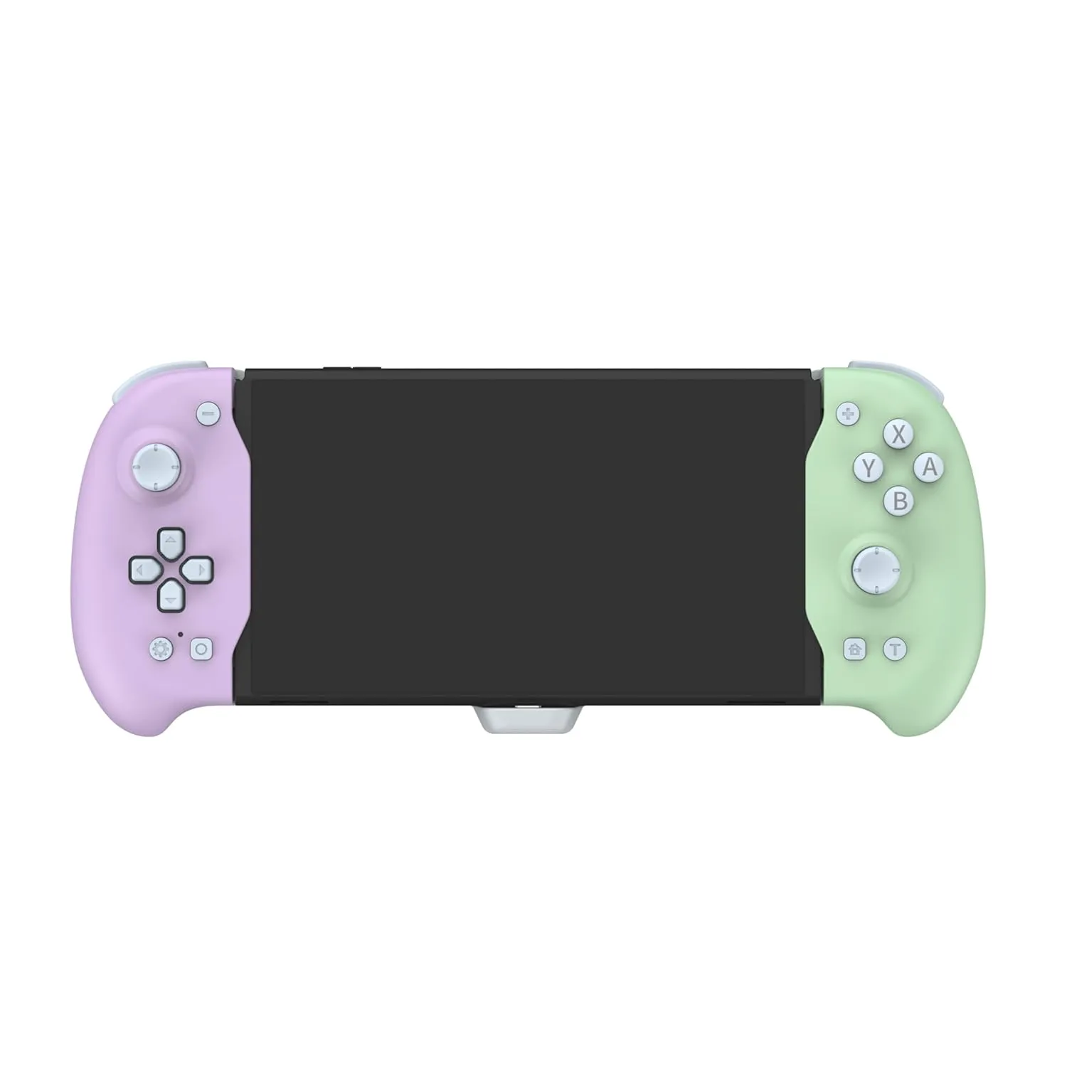Dobe - Eggshell Controller Gripcon Controller for Handheld Mode, Ergonomic Controller for Nintendo Switch with 6-Axis Gyro, Dual Motor Vibration, Compatible with Games of Switch, Purple and Green