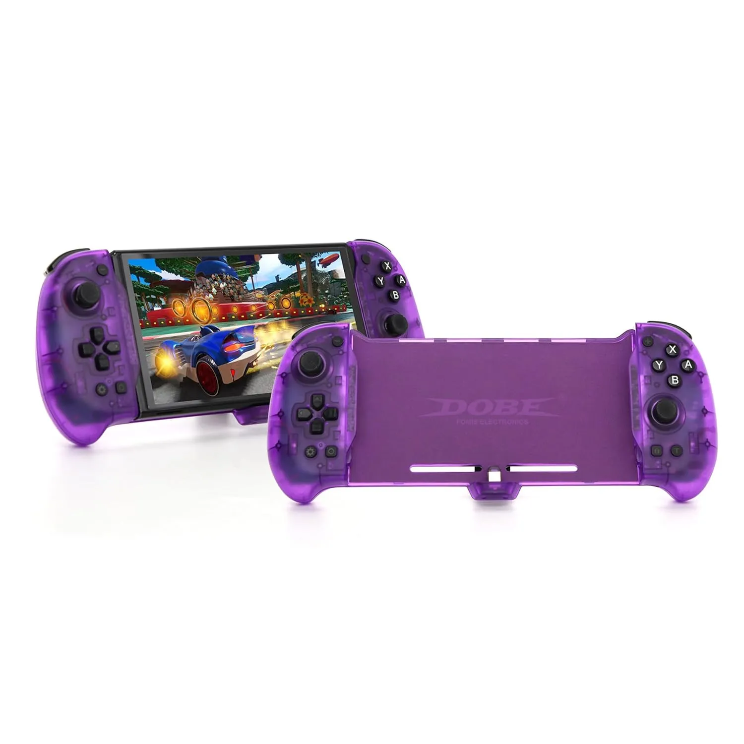 DOBE - Eggshell Controller Gripcon Switch Controller for Handheld Mode, Ergonomic, Purple, 10.83x4.45x1.8 inches, Compatible with All Games of Switch