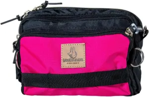 Dog Training Fanny Pack/Treat Bag with Removable Insulated Sleeve and Multiple Compartments, Color Black (Pink)