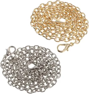 DOITOOL 2pcs Handbag Purse Chain Long-Lasting DIY Handmade Metal Chain for Shoulder Crossbody Bag