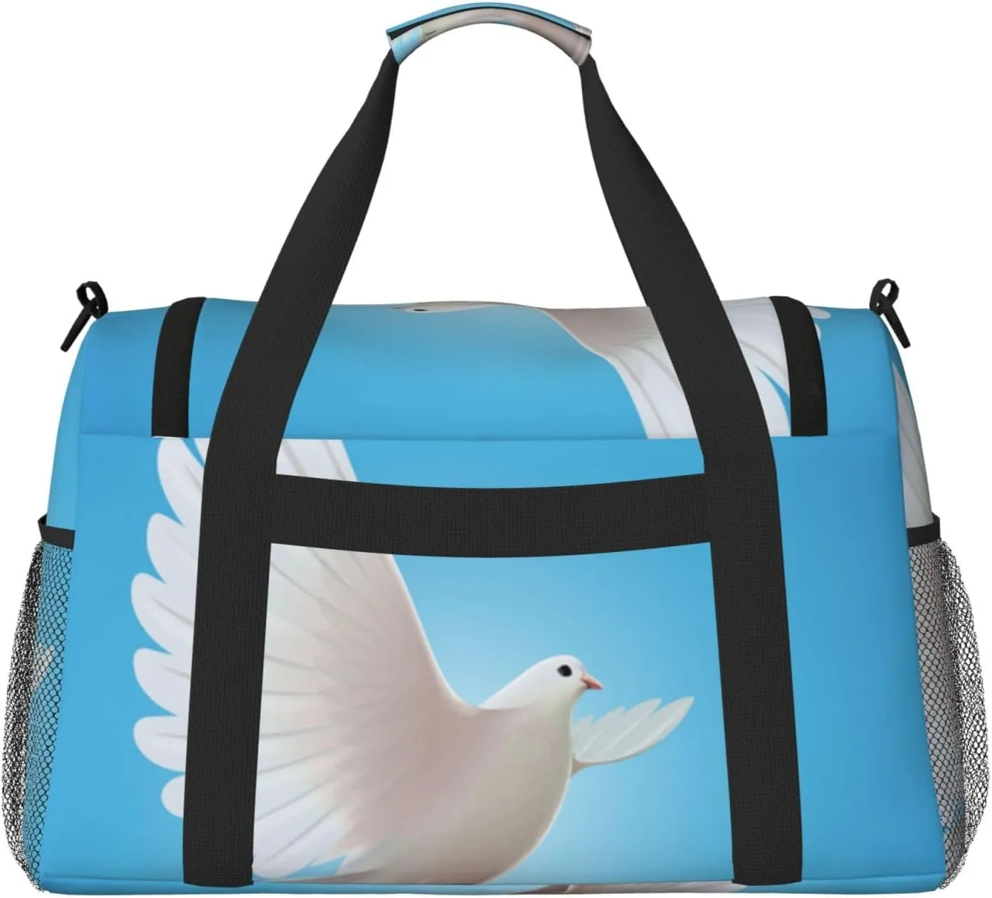 Dove Of Peace Travel Duffel Bag Large Foldable Waterproof Overnight Bag For Beach Swim Bags Pool Sports Gym