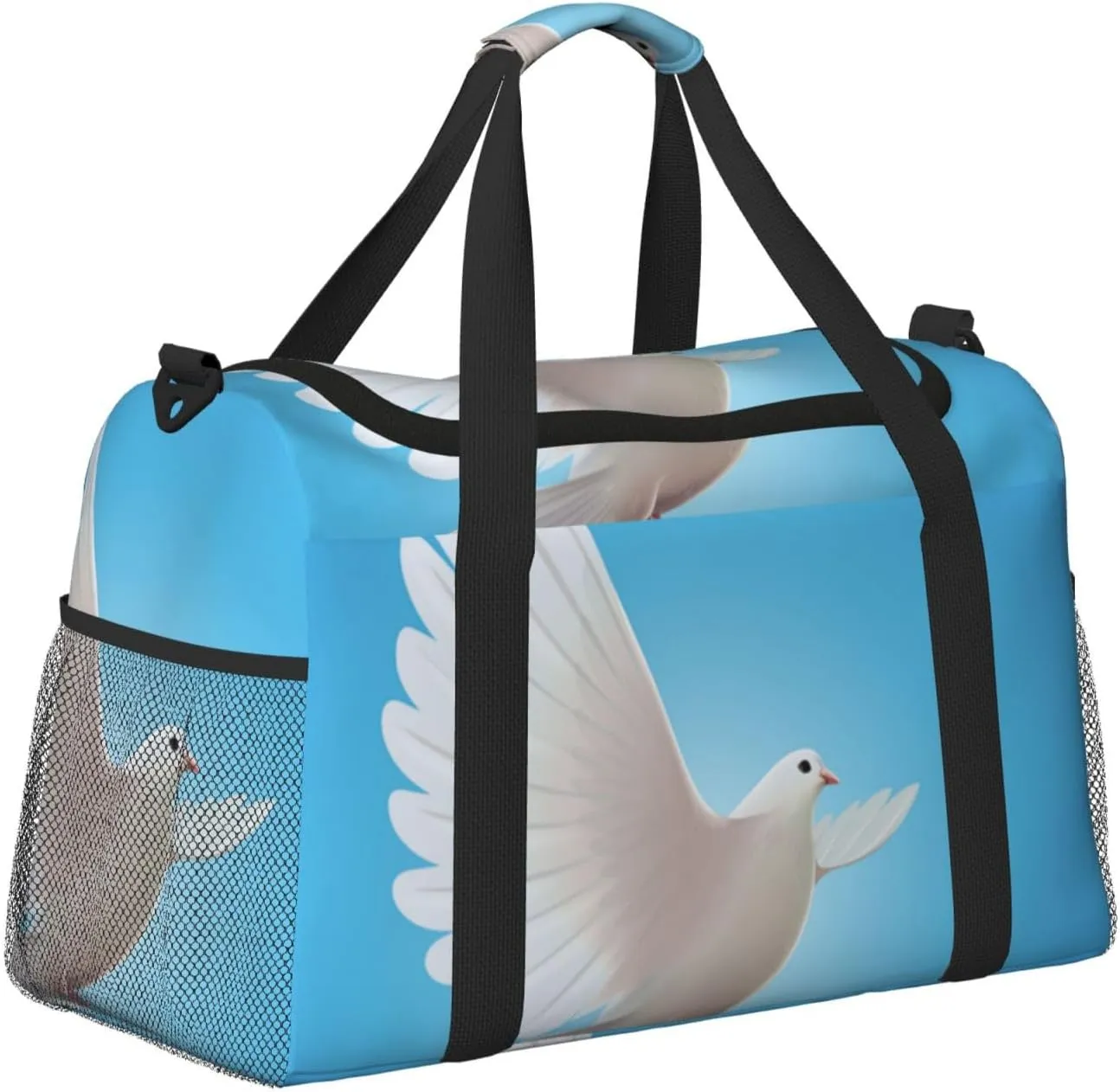 Dove Of Peace Travel Duffel Bag Large Foldable Waterproof Overnight Bag For Beach Swim Bags Pool Sports Gym