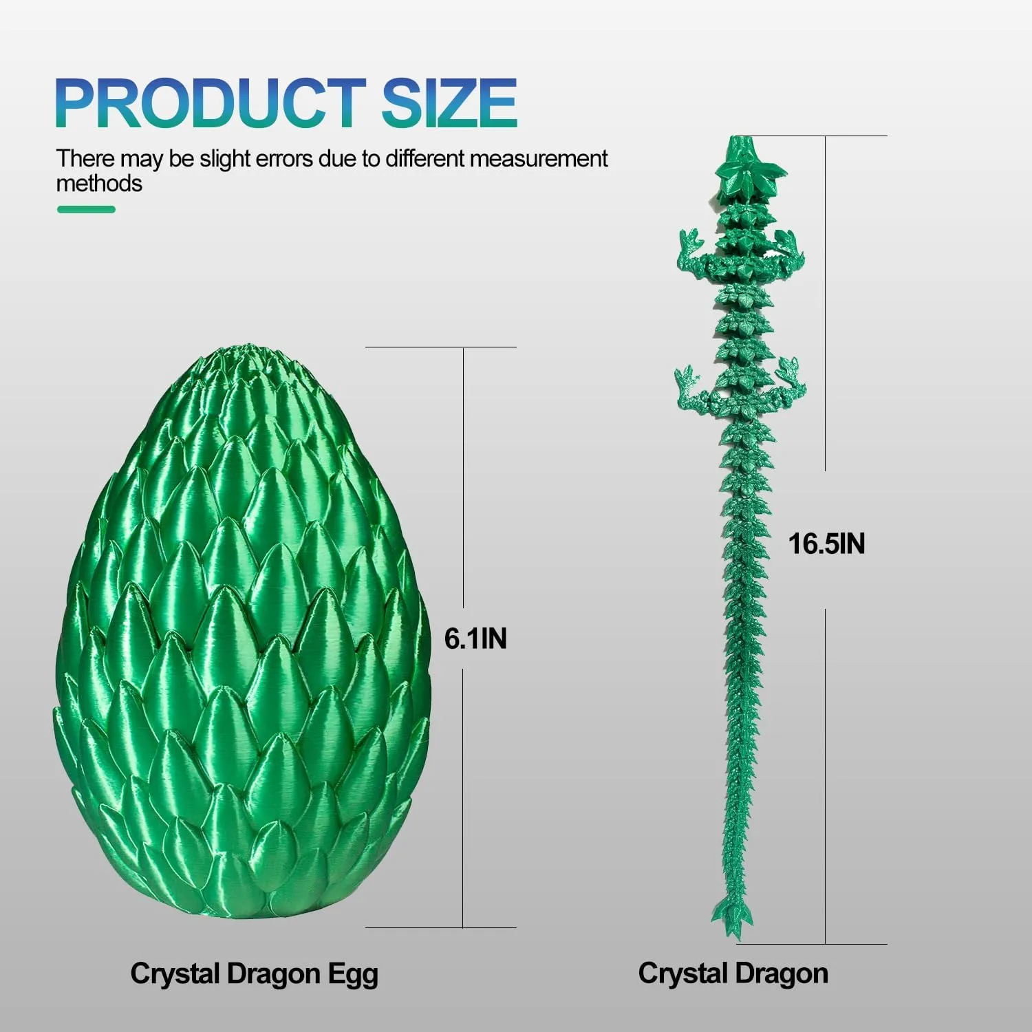 Dragon Eggs with Dragon Inside, 16.5 Inch【TechHorizon SSU】 Large 3D Printed Dragon Egg Articulated Dragon Crystal Dragon Executive Desk Toys Fidget Toy(Purple,with Egg)