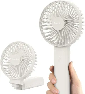 EasyAcc Handheld Fan, 5000 Battery Operated Portable Fan [ 4 Speed 20 Hours Powerful Hand Table Fan ] One Touch Power Off Foldable USB Desk Fan for Home Travel Outdoor