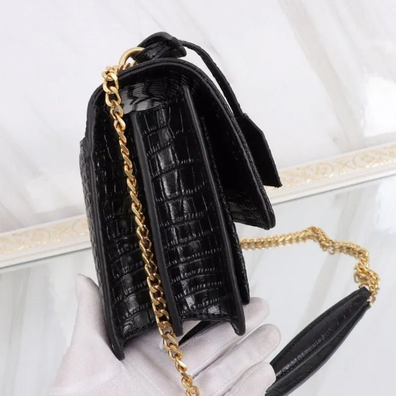 Eco-friendly - First-dibs sale ESMEE Shoulder Sunset Black Croc Bag