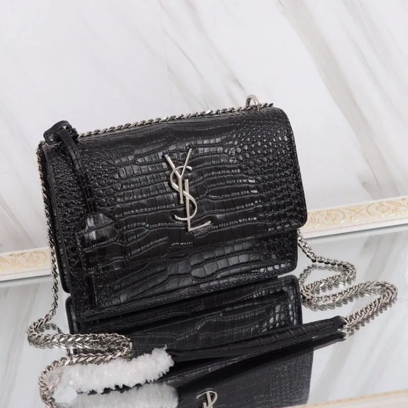 Eco-friendly - First-dibs sale ESMEE Shoulder Sunset Black Croc Bag