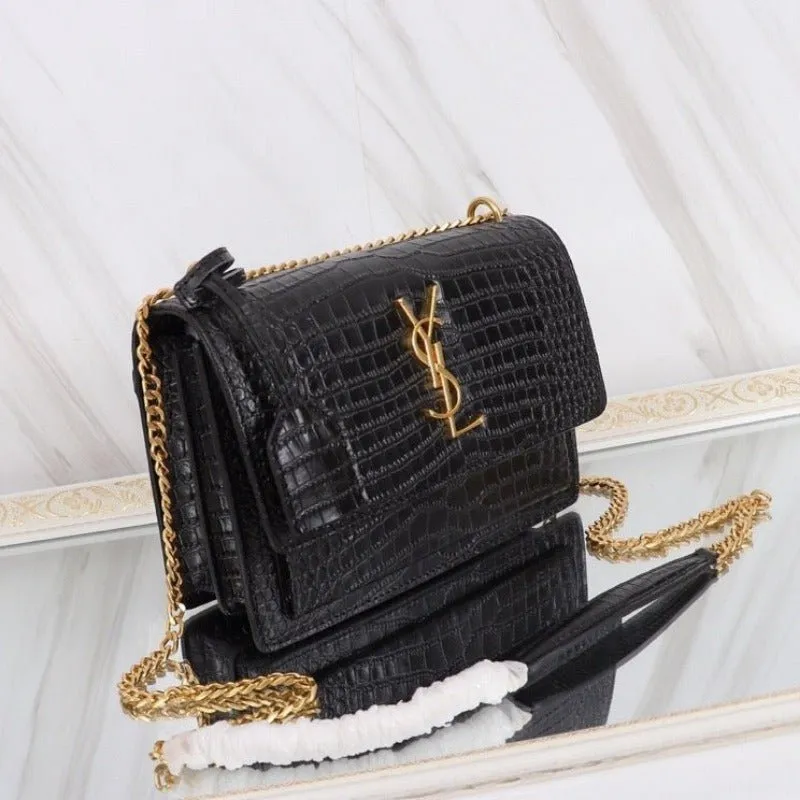 Eco-friendly - First-dibs sale ESMEE Shoulder Sunset Black Croc Bag