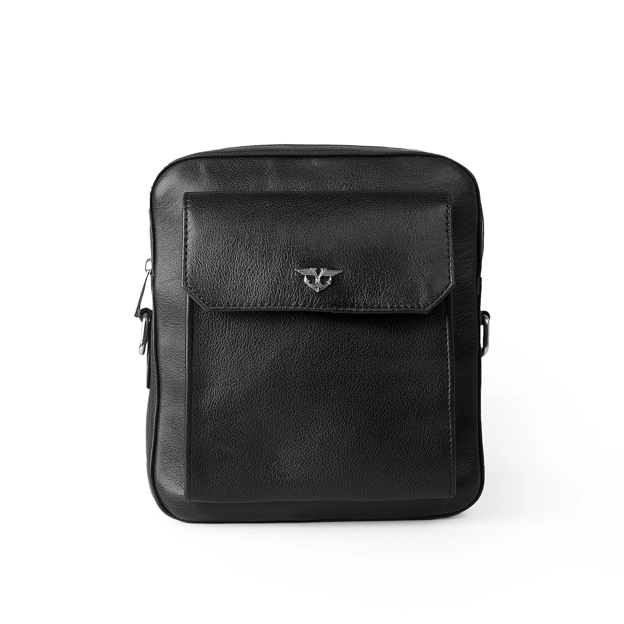 Elite Black Messenger Bag & Black Saffiano Leather Billfold