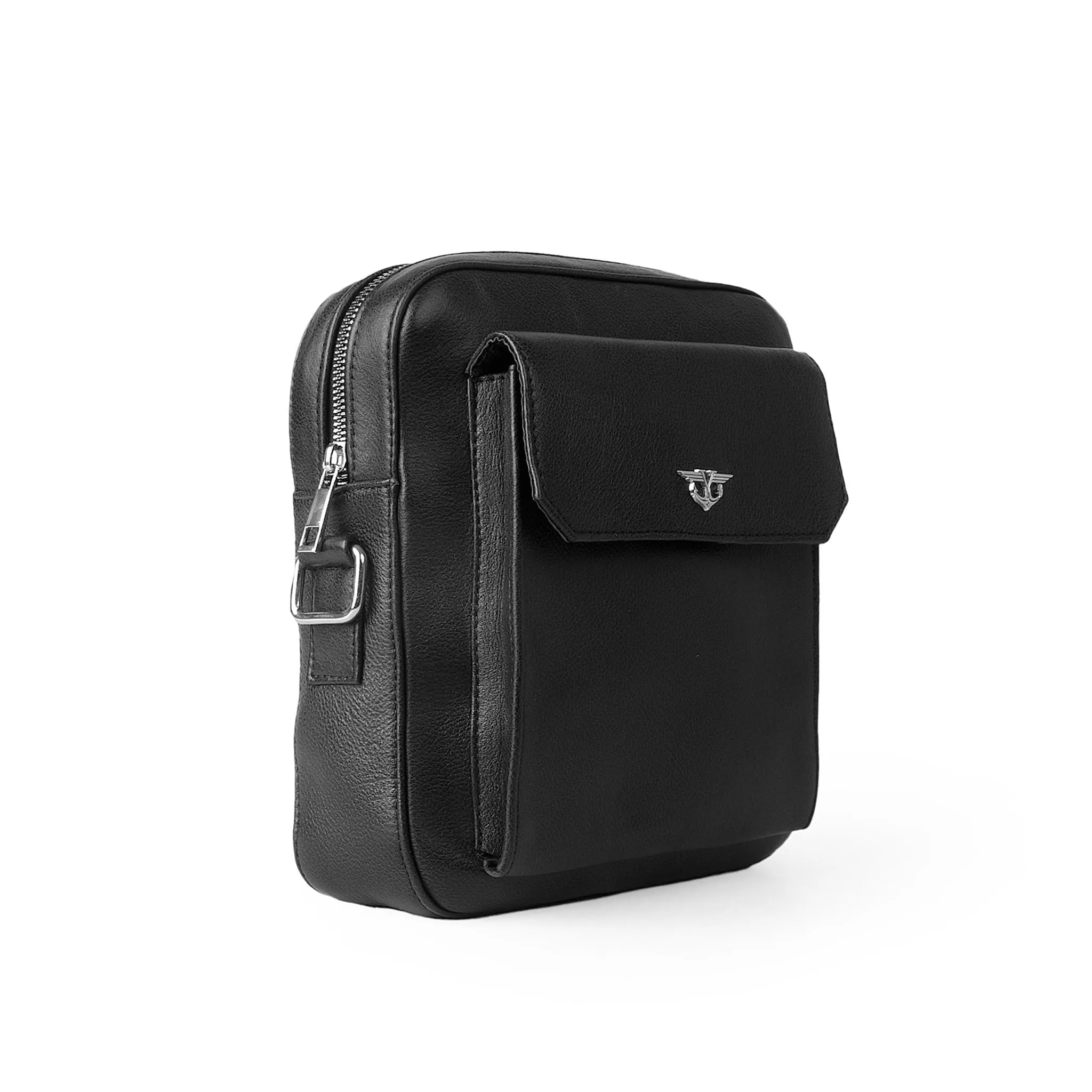 Elite Black Messenger Bag & Black Saffiano Leather Billfold