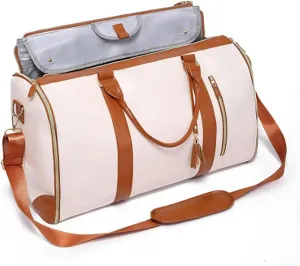 Emmafy Travel Bags for Women, 2025 New Luux Travel Bag Garment Bag, Garment Duffle Bags for Travel, Carry On Garment Bag(white)