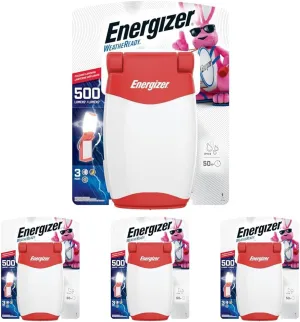 Energizer All-Weather LED Lantern, IPX4 Water Resistant, Bright and Durable Camping Lantern - Compact Emergency Light (Pack of 4)