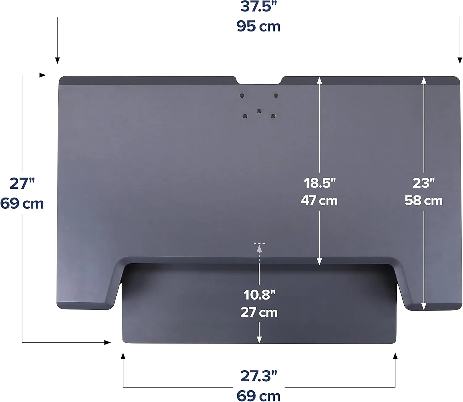 Ergotron – WorkFit-TL Standing Desk Converter, Dual Monitor Sit Stand Desk Riser for Tabletops – 37.5 Inch Width, Black