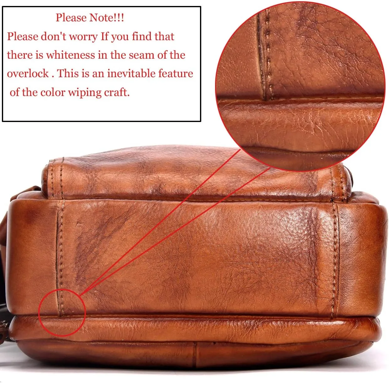 EURYNOME Leather Messenger Bag for Men, Men Purse Bag Full Grain Leather