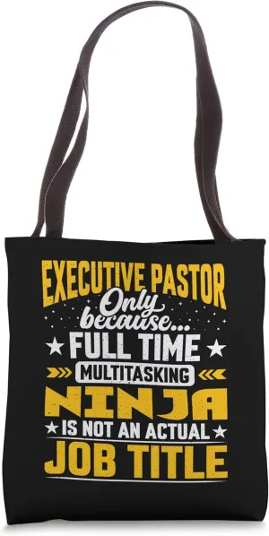 Executive Pastor Job Title Funny Executive Priest Clergyman Tote Bag