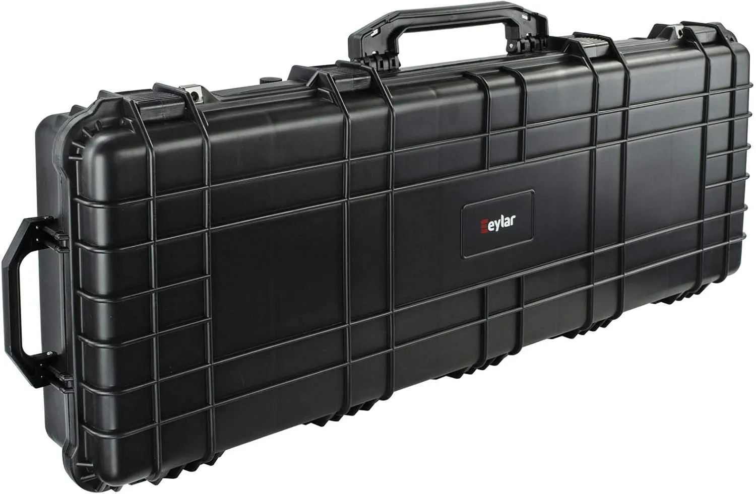 Eylar 48" Inch Protective Roller Rifle Hard Case with Foam, MWaterproof & Crushproof, Two Rifles Or Multiple Guns, Pressure Valve with Lockable Fittings Black