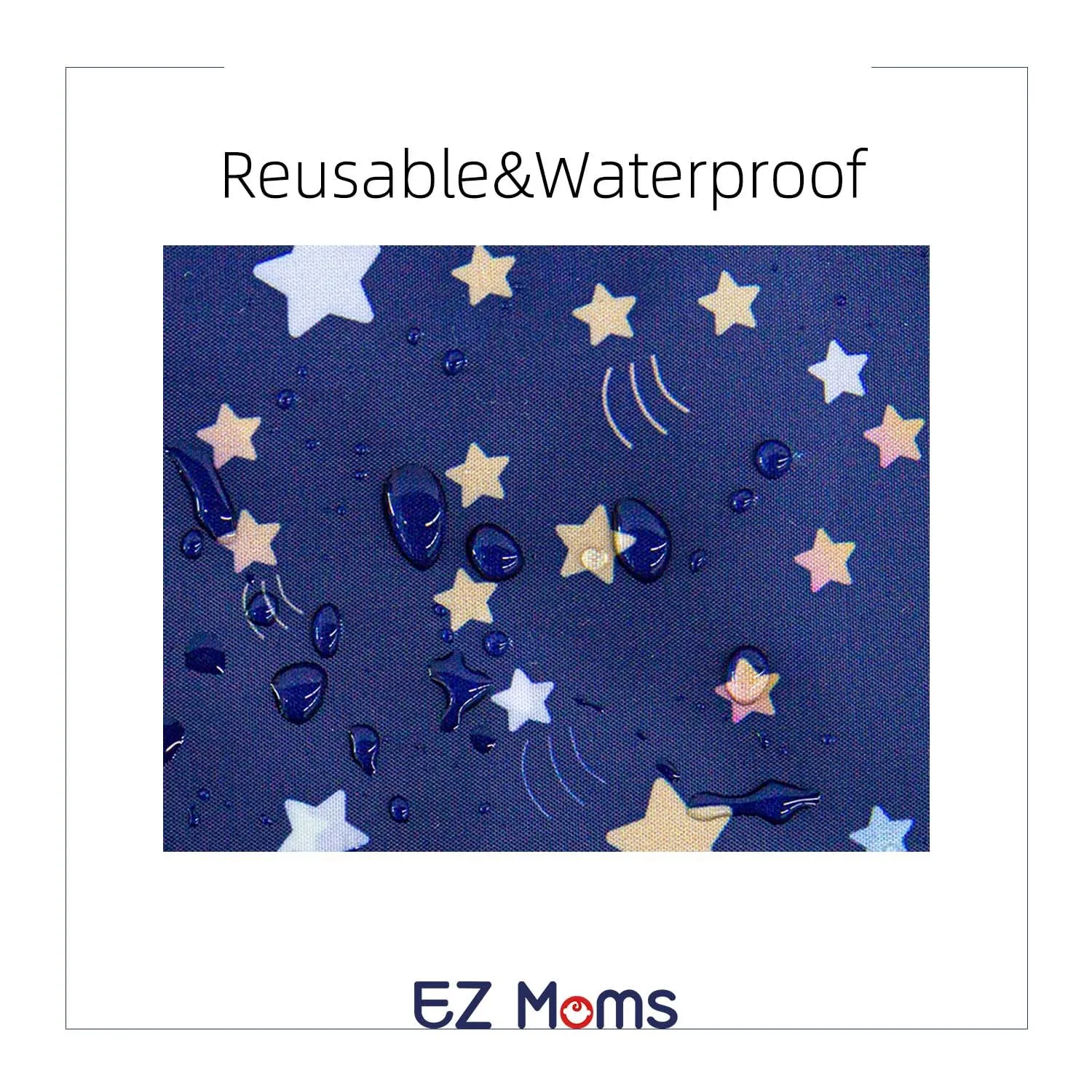 EZ Moms 4 Pcs Waterproof Wet Bag With Two Pockets For Diaper Pouch Large Wet Bag Reusable Wet Dry Bag Waterproof Bags For Swimming Wet Clothes Bag Baby Wet Bags For Travel Dirty Clothes Bag (3 Size)