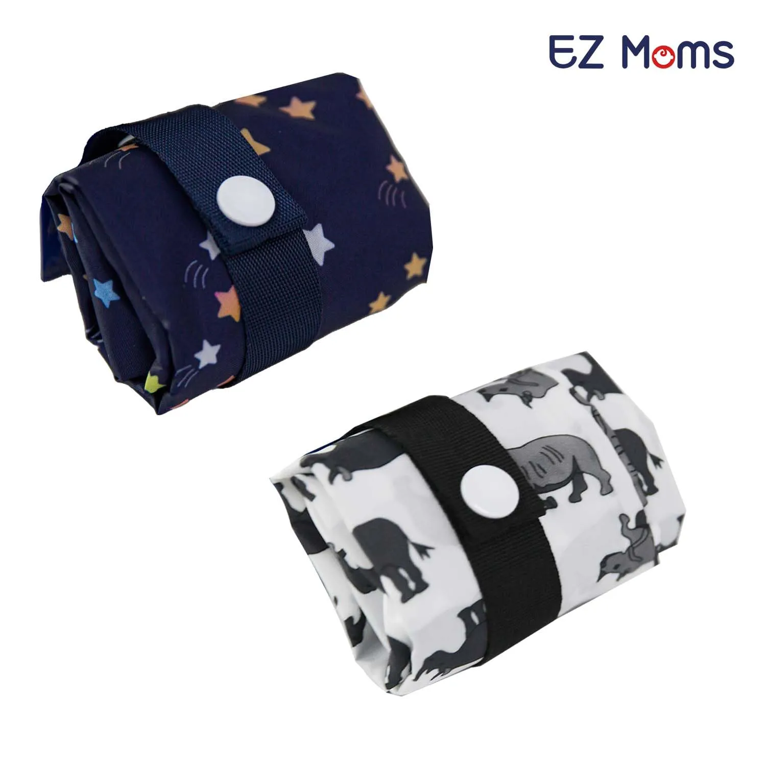 EZ Moms 4 Pcs Waterproof Wet Bag With Two Pockets For Diaper Pouch Large Wet Bag Reusable Wet Dry Bag Waterproof Bags For Swimming Wet Clothes Bag Baby Wet Bags For Travel Dirty Clothes Bag (3 Size)