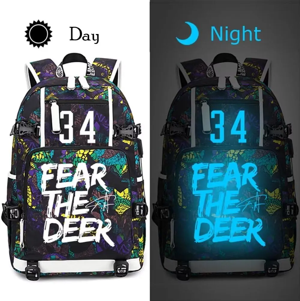 FANwenfeng Basketball Player GA34 Luminous Backpack Travel Backpack Fans Bag (Style 4)