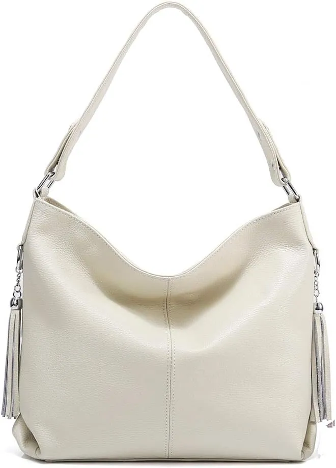 Fashion Soft Real Genuine Leather Tassel Women's Handbag Ladies Shoulder Tote Messenger Hobo Bag Satchel