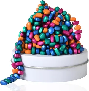 Ferrite Putty,Fidget Toys Adults|Sensory Stones,300 Multicolour Smooth Ferrite Rock,Executive Desk Toy|Stress Relief Sensory Toy|Fidgets Toys|Adults Gifts, Holiday Stocking Stuffer