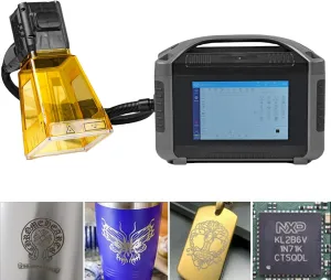 Fiber Laser Engraver 20W(0.874mW) MAX Handheld Laser Engraving Machine with 100 x 100mm Lens for Metal & Non-Metal Materials