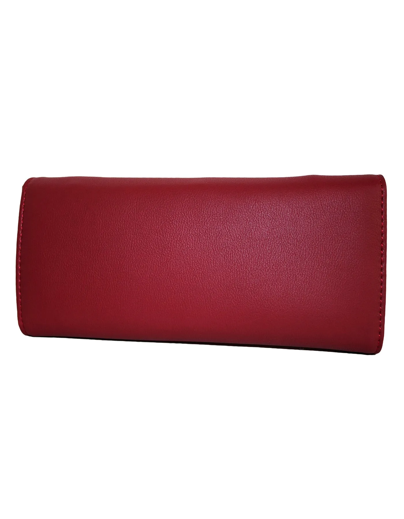 Fino 5696 Flap Over Faux Leather Purse with Cellphone Pouch & Box