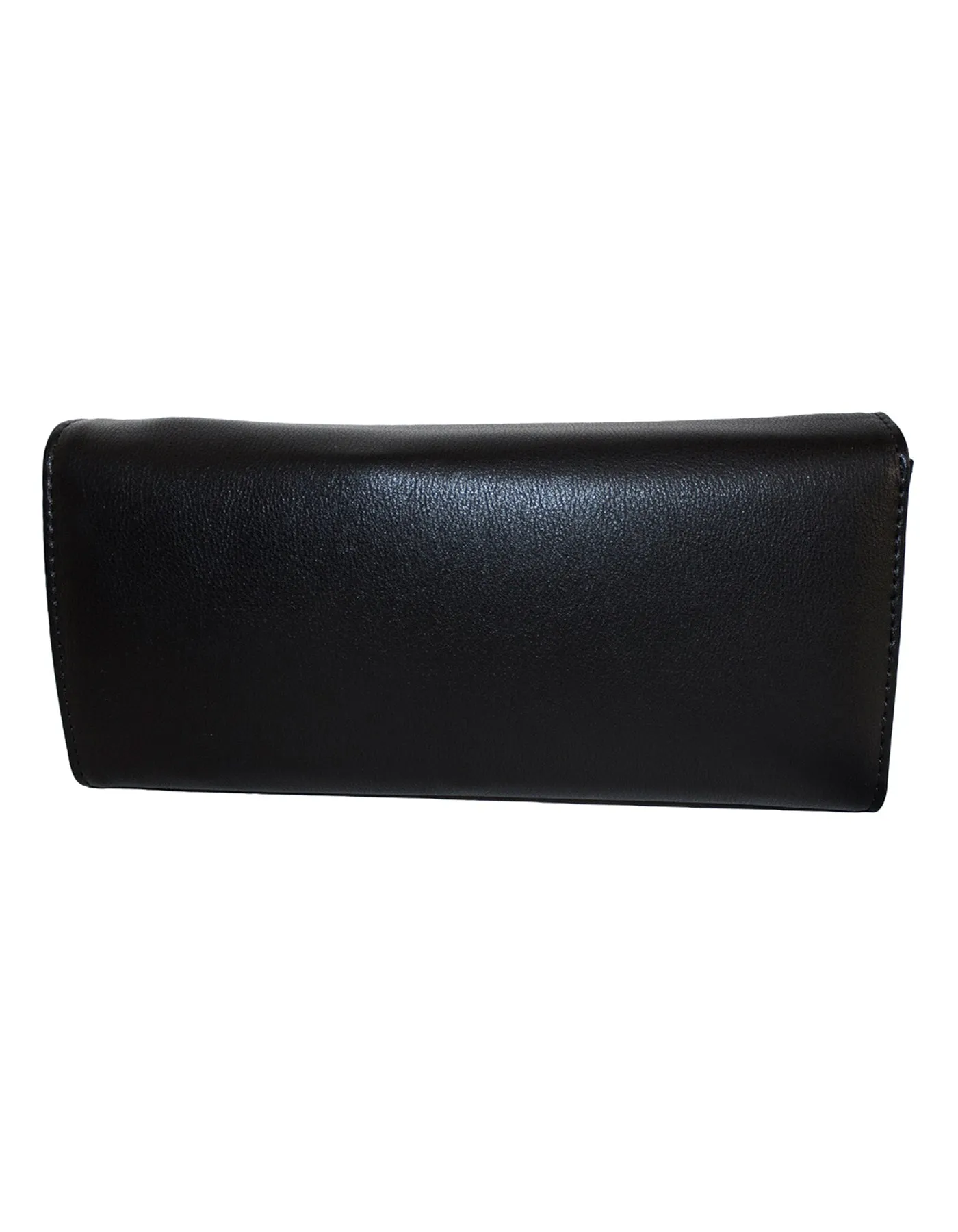 Fino 5696 Flap Over Faux Leather Purse with Cellphone Pouch & Box