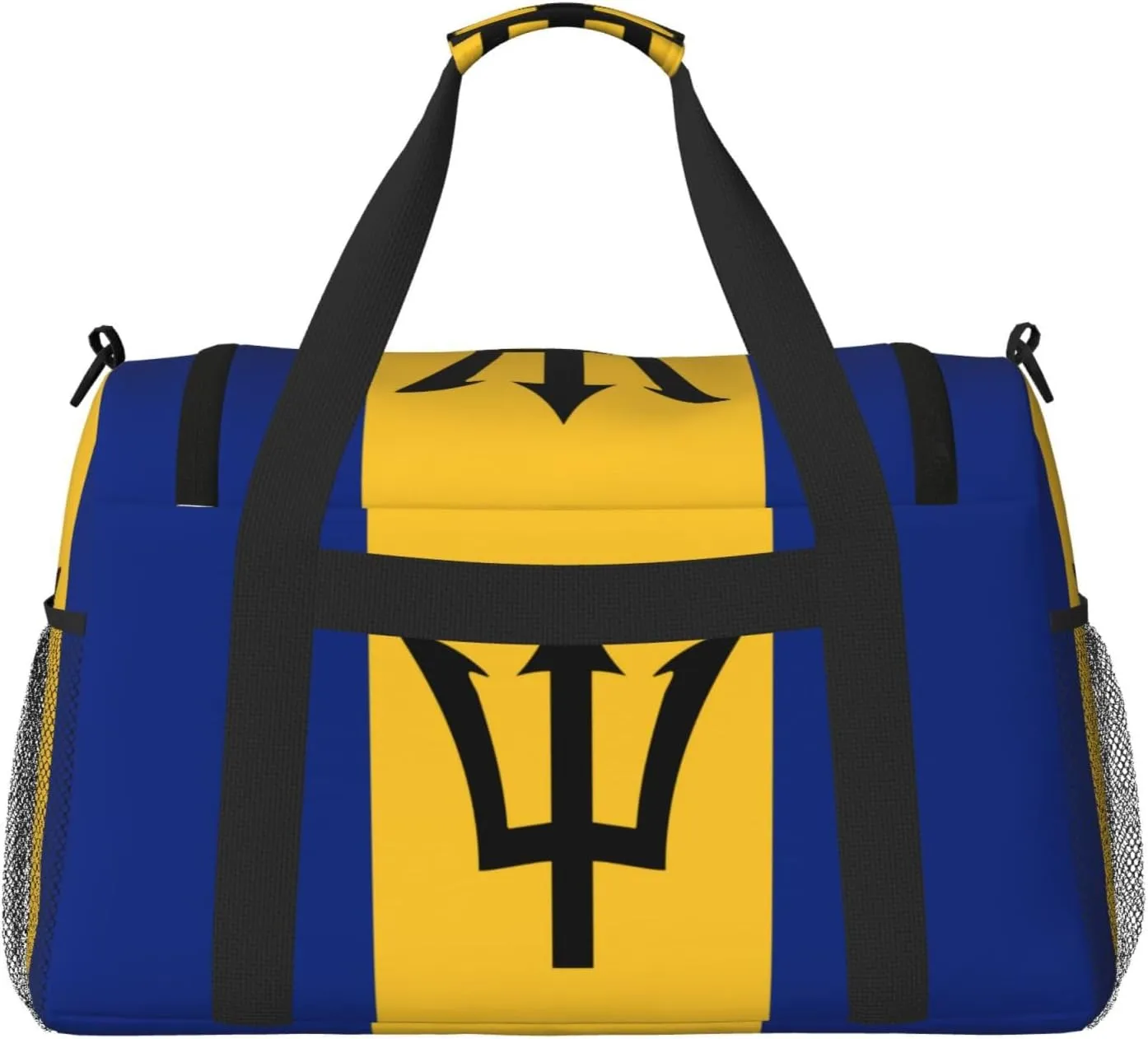 Flag Of Barbados Travel Duffel Bag Large Foldable Waterproof Overnight Bag For Beach Swim Bags Pool Sports Gym