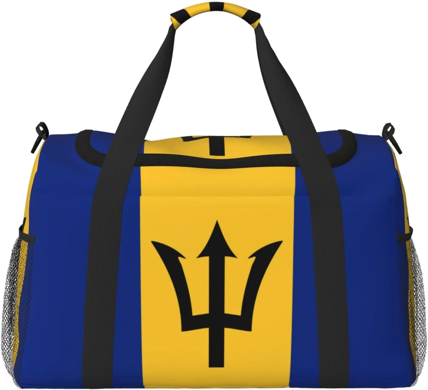 Flag Of Barbados Travel Duffel Bag Large Foldable Waterproof Overnight Bag For Beach Swim Bags Pool Sports Gym