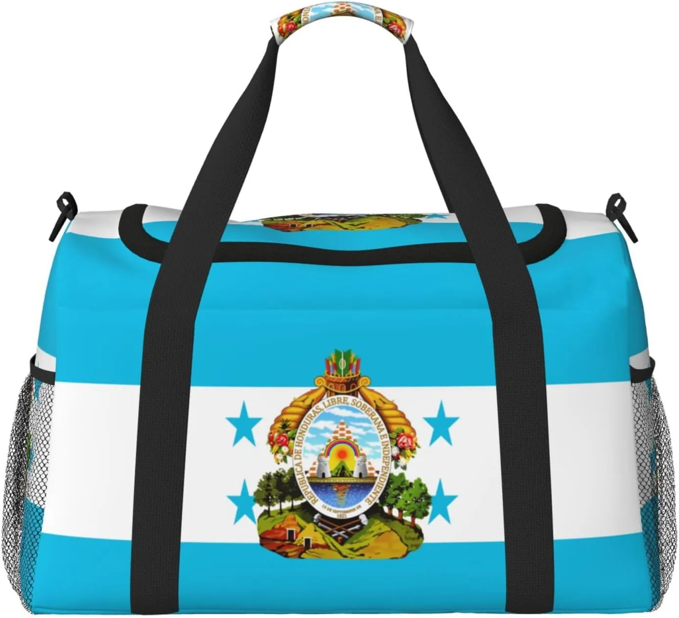 Flag Of Honduras Travel Duffel Bag Large Foldable Waterproof Overnight Bag For Beach Swim Bags Pool Sports Gym