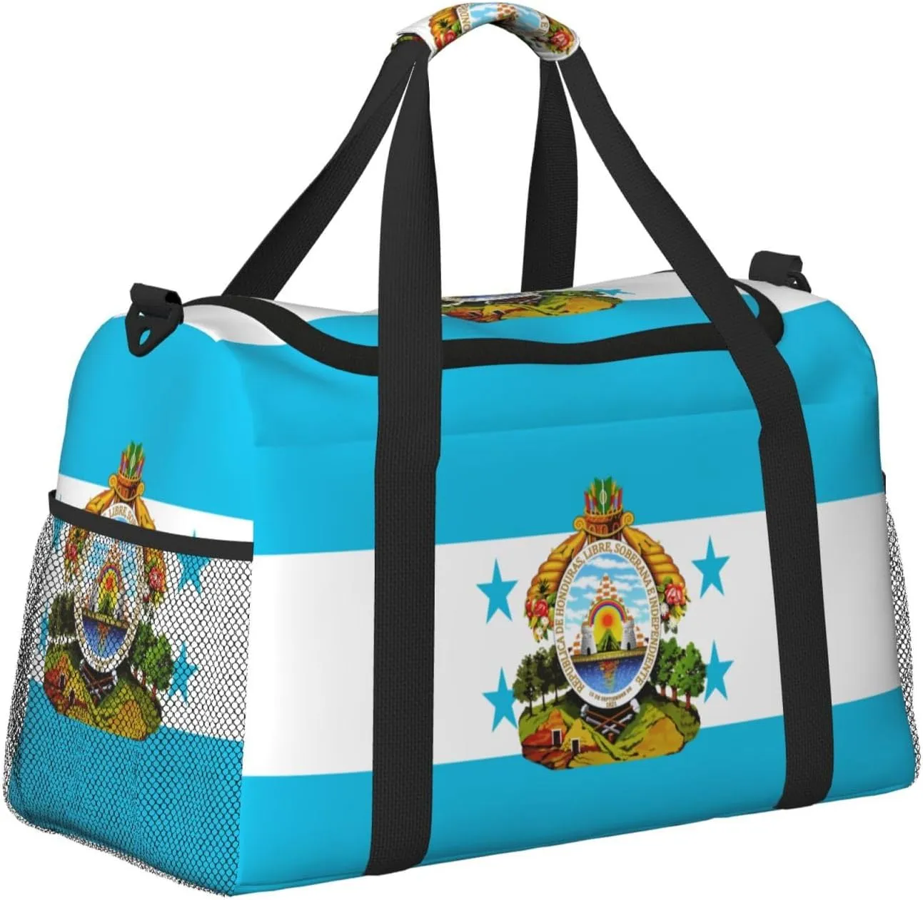 Flag Of Honduras Travel Duffel Bag Large Foldable Waterproof Overnight Bag For Beach Swim Bags Pool Sports Gym