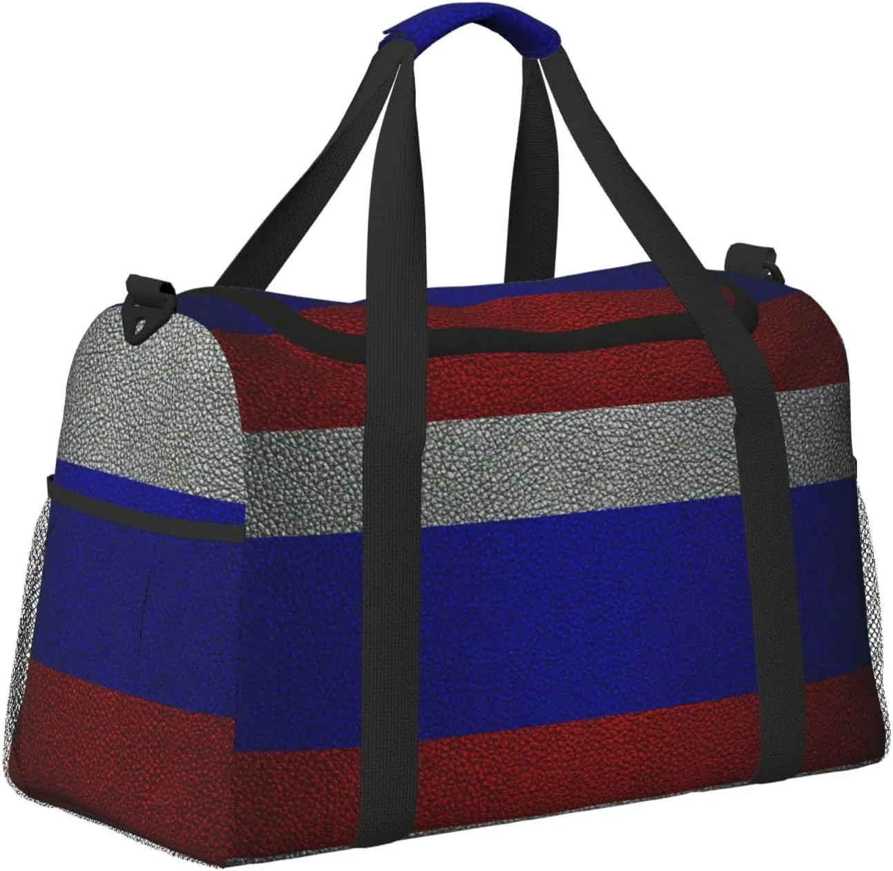 Flag Russian Travel Duffel Bag Large Foldable Waterproof Overnight Bag For Beach Swim Bags Pool Sports Gym