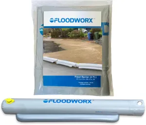 Flood Barriers – Easy & Fast Set Up, Reusable, Modular & Eco-Friendly. Contain, Control and Divert Water. Sandbag Alternative. Water Barrier for Flood Protection