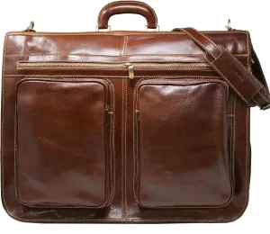 Floto Luggage Venezia Garment Bag Suitcase, Vecchio Brown, Large
