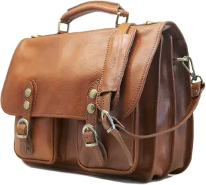 Floto Poste Leather Messenger Bag – Italian Handmade Briefcase for Men & Women