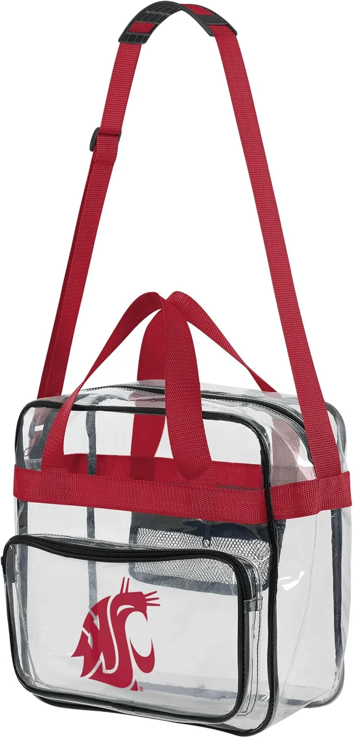 FOCO NCAA Team Logo Clear See Through Stadium High End Messenger Bag
