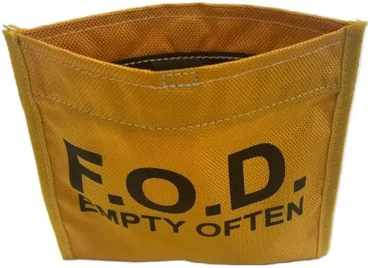 FOD Bag with Magnetic Self-Closing Top - Made From 1000 Denier Cordura - Suitable for Aerospace, Aviation Industry - Help Eliminate Foreign Object Debris