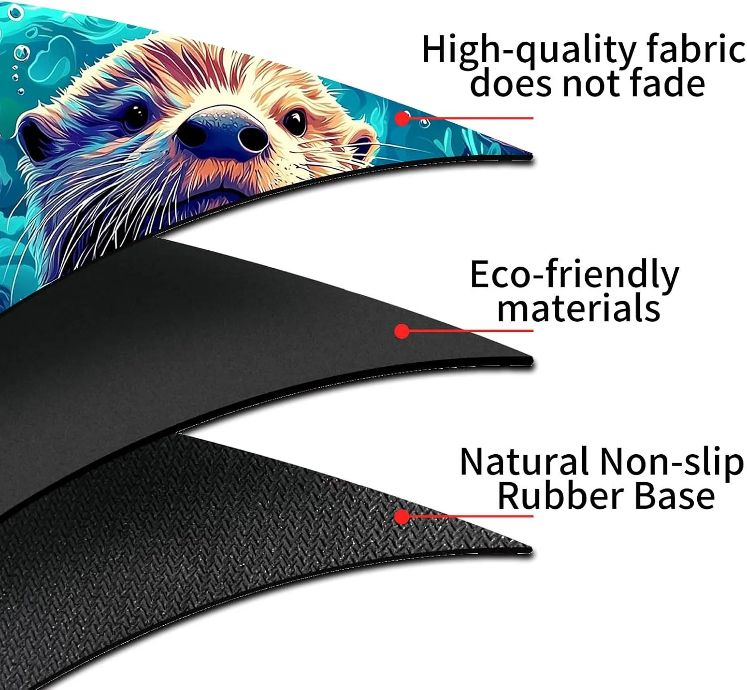 for MTG Playmat, Cute Otter Premium for Magic The Gathering Mat with Beautiful Patterns & Storage Bag for Game Players, 24 x 14 Inch for Card Game Mat