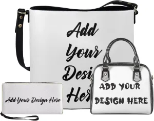 FOR U DESIGNS Women's Wristlet Handbags Top Handle Travel Crossbody Shoulder Tote Purses Sets Valentine's Day Bucket Bag