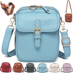 Forcipower Crossbody Leather Bag, Urvashi Crossbody Bag, Vintage Anti Theft Messenger Shoulder Bag, Built in Wallet