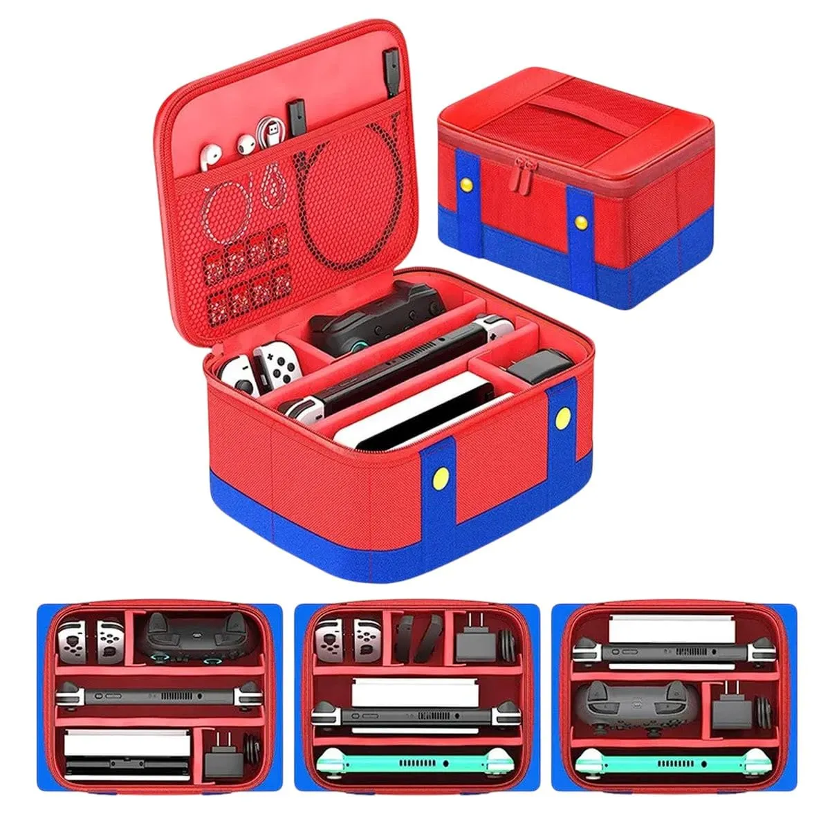 FRETTEATRI Travel Storage Bag Waterproof Portable Carrying Case Anti-Scratch Carrying Travel Bag for NS Switch/Switch OLED Game Accessories