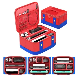 FRETTEATRI Travel Storage Bag Waterproof Portable Carrying Case Anti-Scratch Carrying Travel Bag for NS Switch/Switch OLED Game Accessories