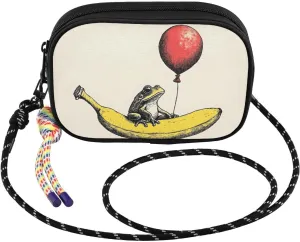 Frog Banana Red Balloon Crossbody Bag for Women Cell Phone Purses Women's Small Shoulder Handbags Wallet Purse with Strap