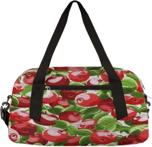 Fruit Apples Kids Duffel Bag for Girls Boys Teens, Apples Oil Painting Dance Bag Overnight Small Duffel Bag Carry On Weekend Sports Gym Travel Bag for School Practice Gymnastics Ballet