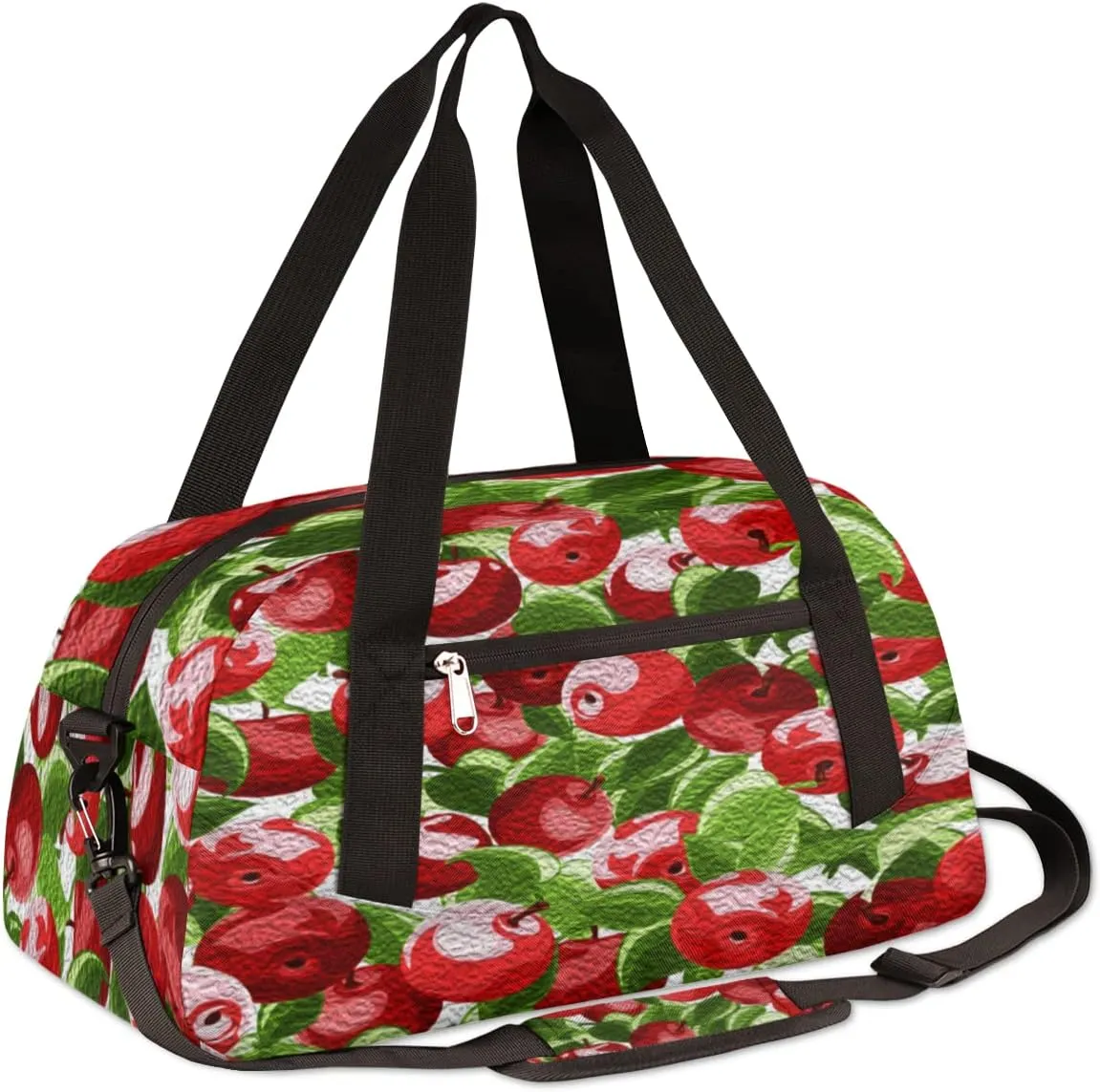 Fruit Apples Kids Duffel Bag for Girls Boys Teens, Apples Oil Painting Dance Bag Overnight Small Duffel Bag Carry On Weekend Sports Gym Travel Bag for School Practice Gymnastics Ballet