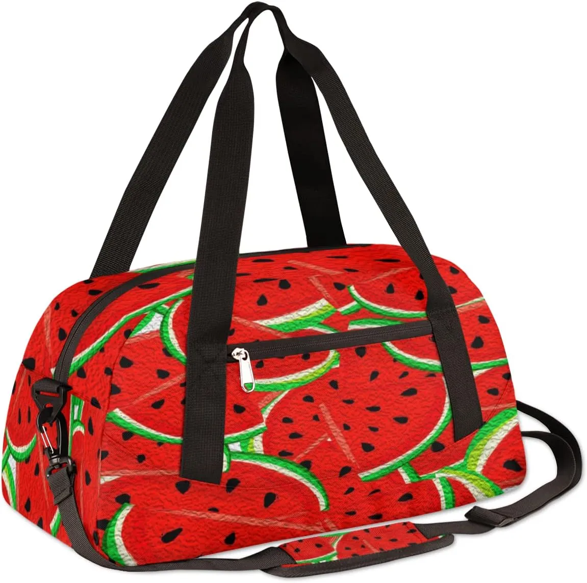 Fruits Watermelon Kids Duffel Bag for Girls Boys Teens, Watermelon Oil Painting Dance Bag Overnight Small Duffel Bag Carry On Weekend Sports Gym Travel Bag for School Practice Gymnastics Ballet