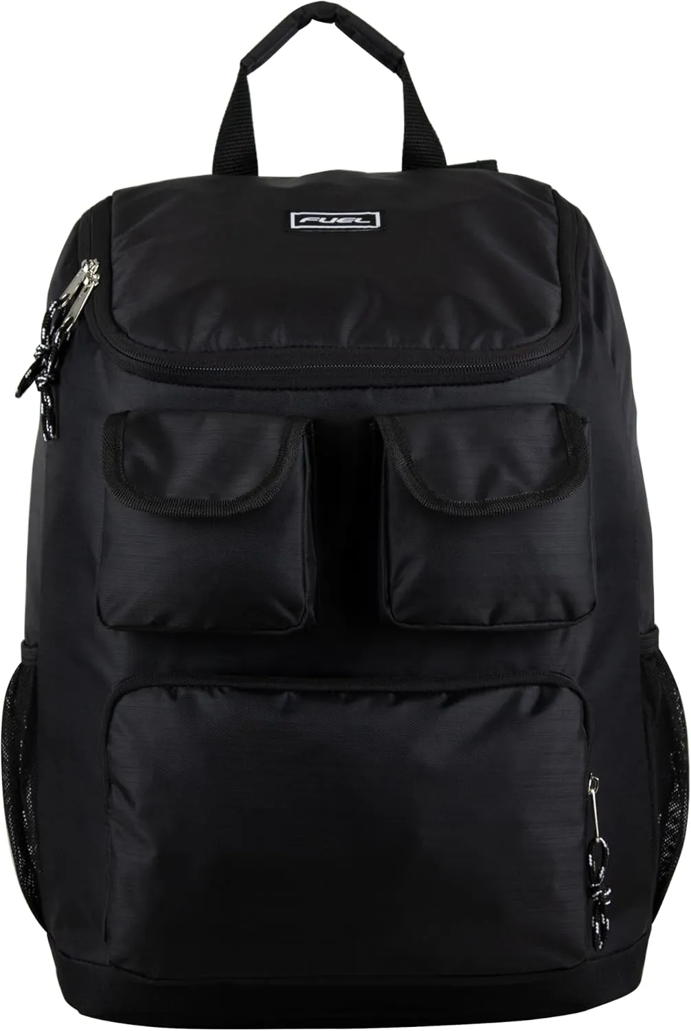 FUEL Storm Multi-Pocket Cargo Travel Backpack Luggage Bag with Top-Loader Entry, Black